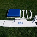collapsible, adjustable dynamic hiking bench disassembled